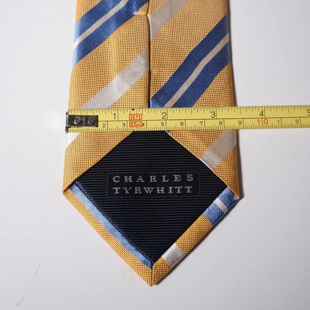 Charles Tyrwhitt Tie Yellow Diagonal Stripe